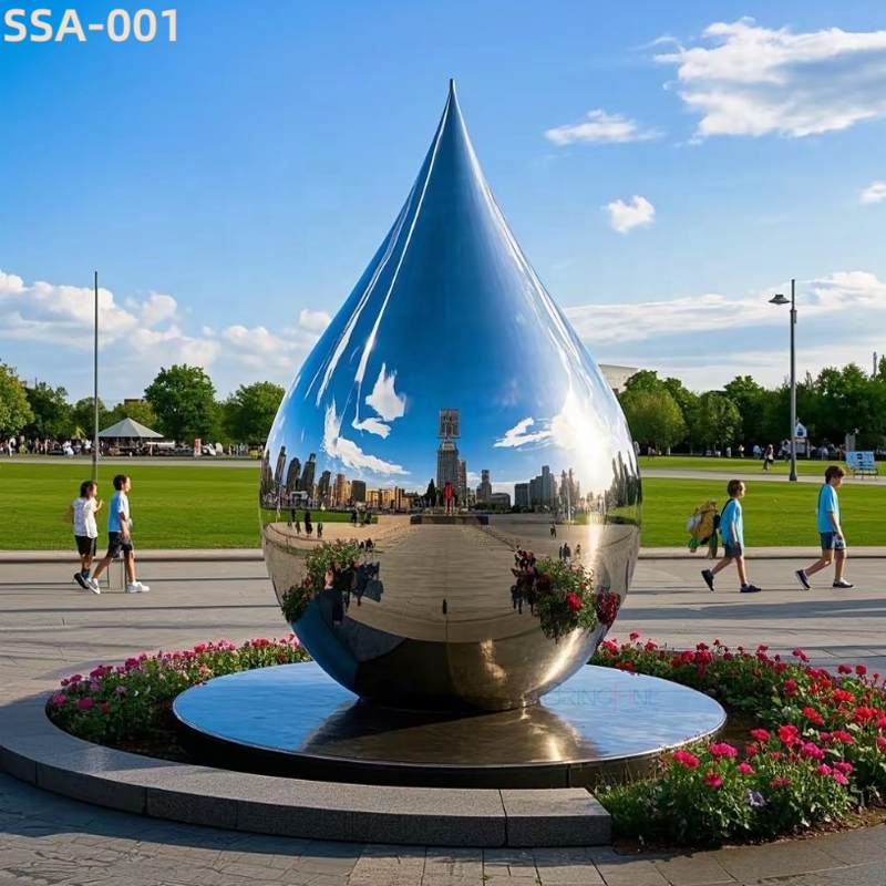 Stainless Steel Water Drop Statue