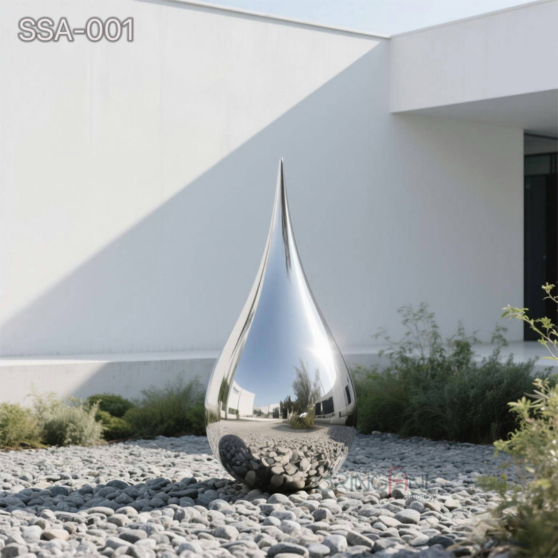 Stainless Steel Water Drop Statue
