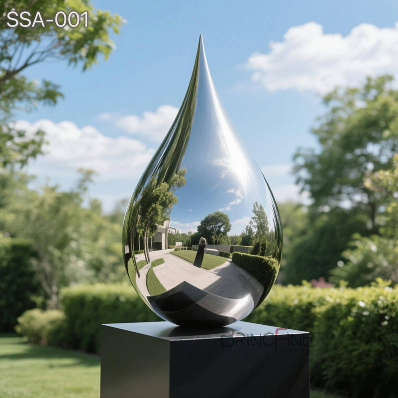 Stainless Steel Water Drop Statue