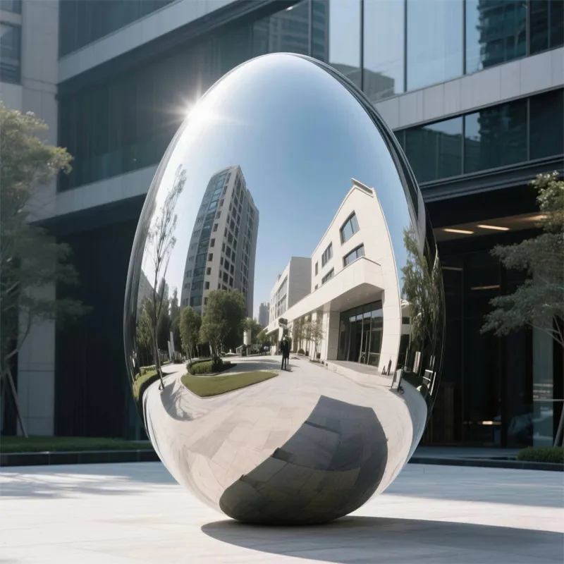 Stainless Steel Egg Sculpture