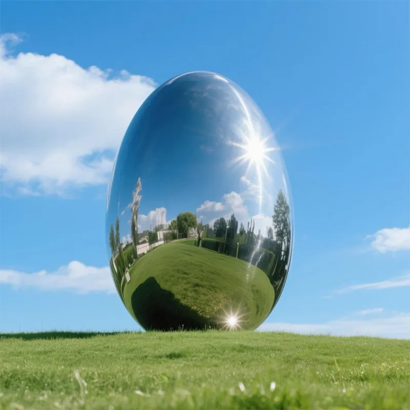 Stainless Steel Egg Sculpture
