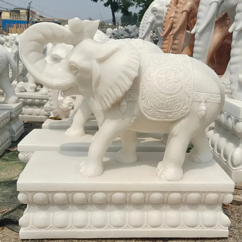 Marble Elephant Statue