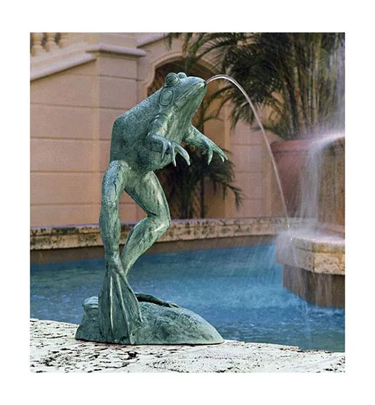 Bronze Frog Fountain