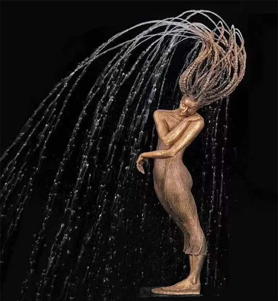Bronze Lady Water Fountain For China Compamy
